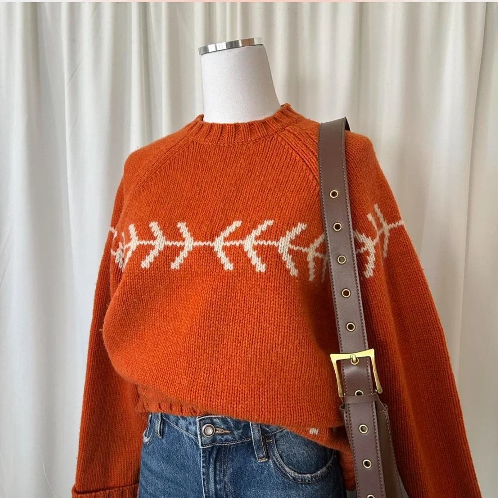 Vintage 2003 Gap Fair Isle 100% Wool Crewneck sweater. - Picture 4 of 8